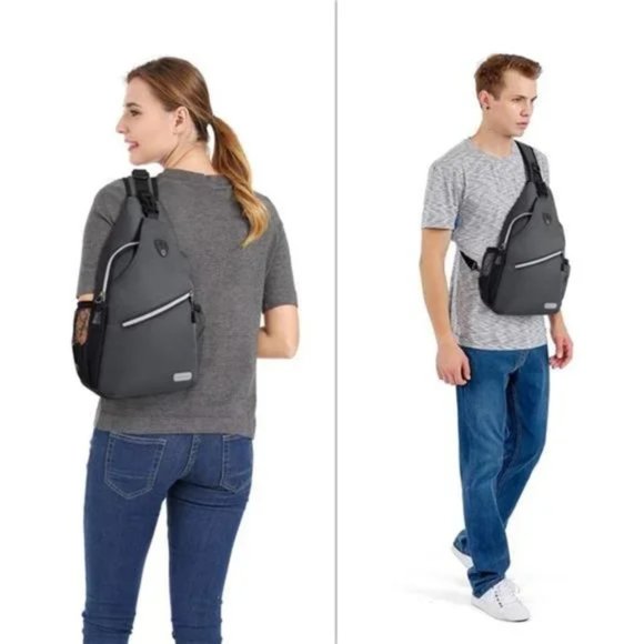 Multipurpose Crossbody Shoulder Bag Travel Space Gray - Picture 5 of 7